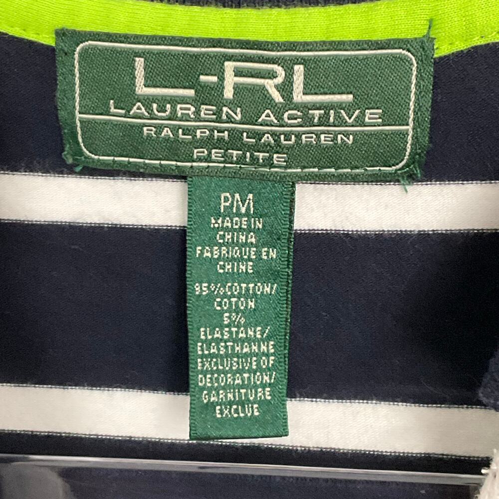 LAUREN RALPH LAUREN T Shirt Mini Dress Logo Crest Blue White MP SML Prep Tennis - Picture 5 of 9